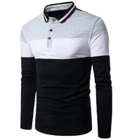 

2019 Custom long sleeve mens polo shirt casual tshirts for men