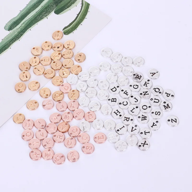 

Capital Letters Series Of 26 Letters A Set Alloy Necklace Bracelet Pendant Diy Jewelry Accessories (KAC001), Same as the picture