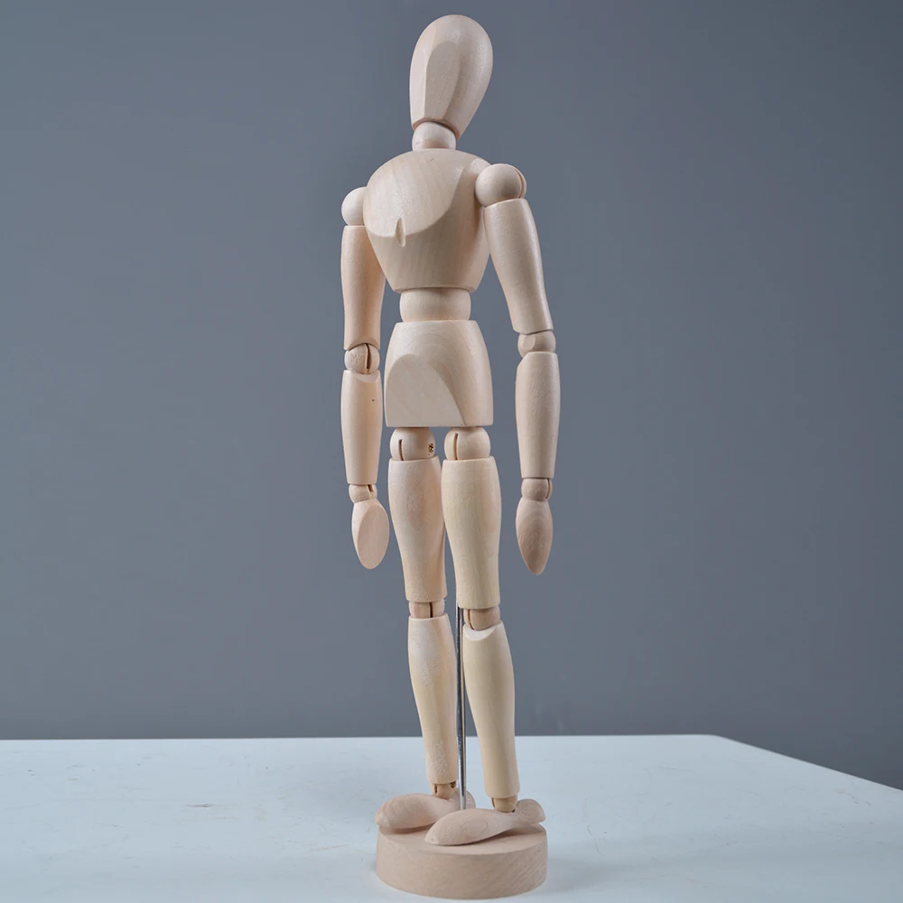 逼真的木制人体模特数字铰接装饰木制假人