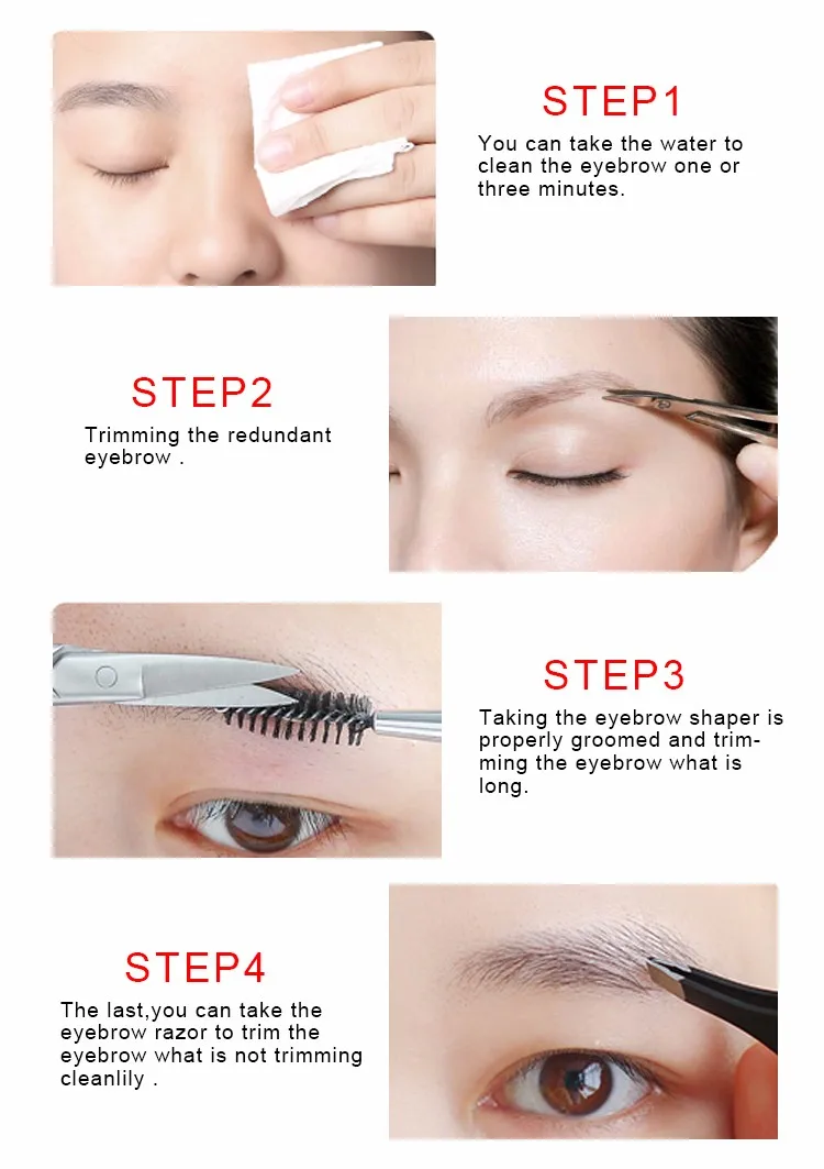 trimming eyebrows with clippers