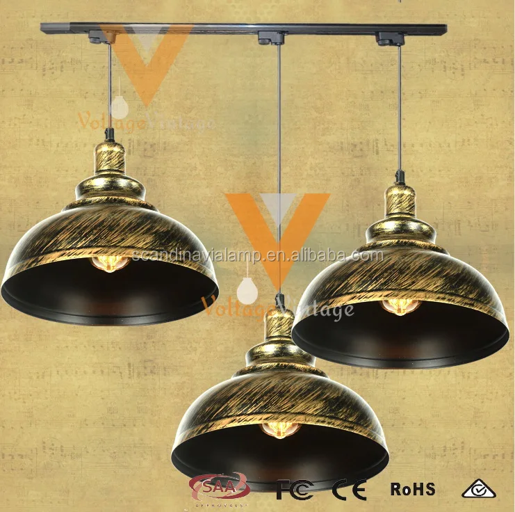 New arrival cheap vintage chandelier with track rail 110V/220V E27 socket edison bulb lighting