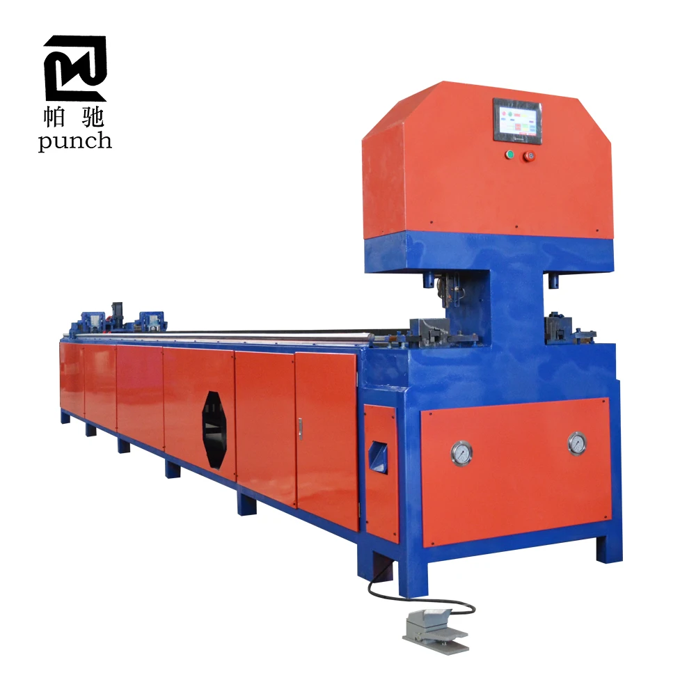 Angle Iron Angle Flanging Punching Machine Hole Punch Line With Two