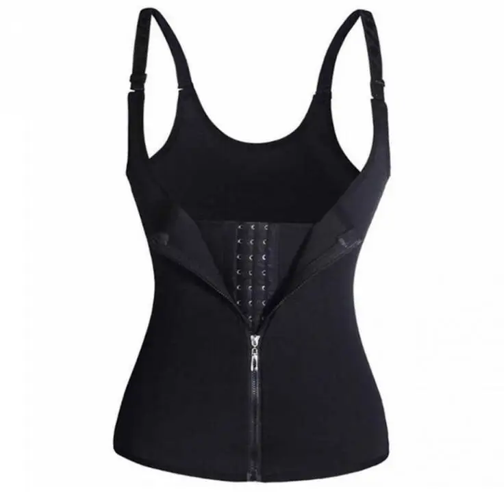 

Women's body with zipper abdomen court corset neoprene 3 layer patch wicking vest corset, 4 colors