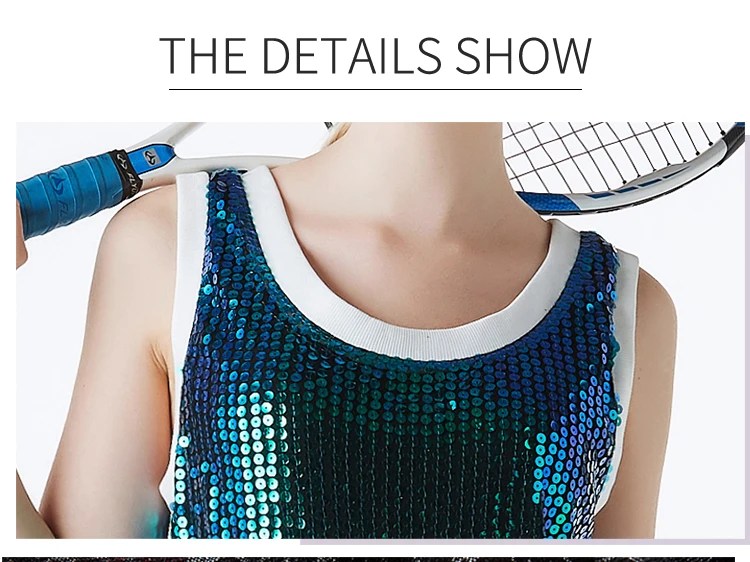 New  Sequin Sleeveless Jersey main image 0