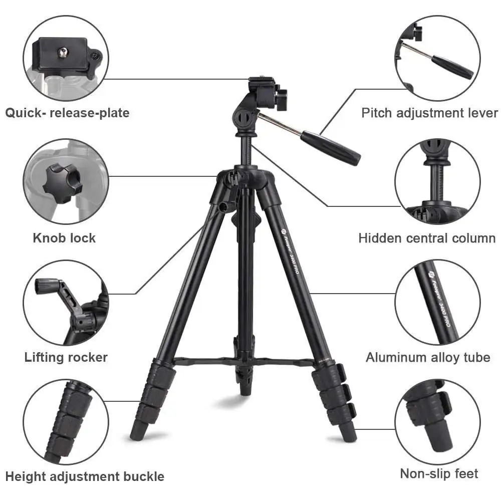 
FOTOPRO High quality aluminum portable digital camera tripod 