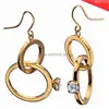 Edge Gold Earriings Stainless Steel Earring Studs With Ce Certificate