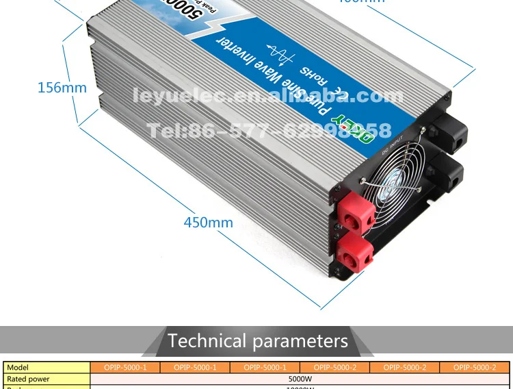 5000w power inverter 12v 24v 48v dc input ac output pure sine wave solar inverter 5000w inverter