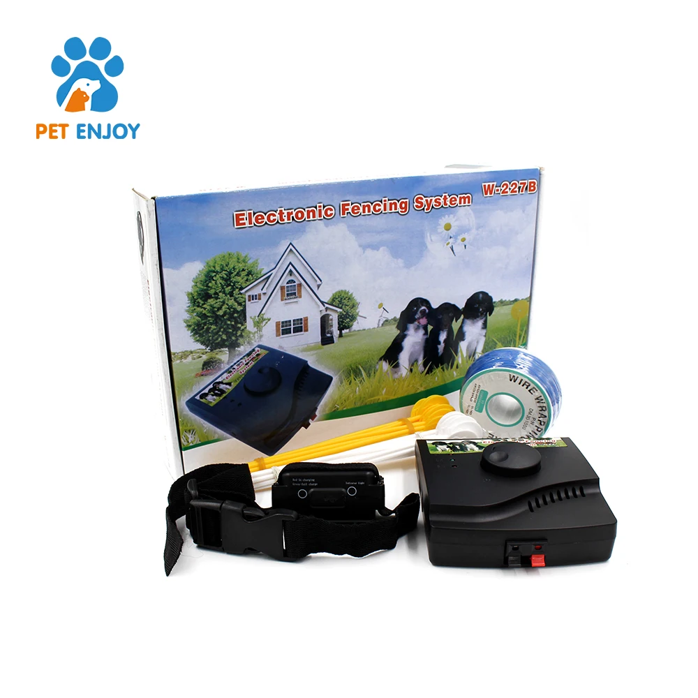 Rechargeable Electronic Perimeter Boundary W227 Waterproof In-Ground Dog Fence Containment System Electric Fence for Stubborn Pe