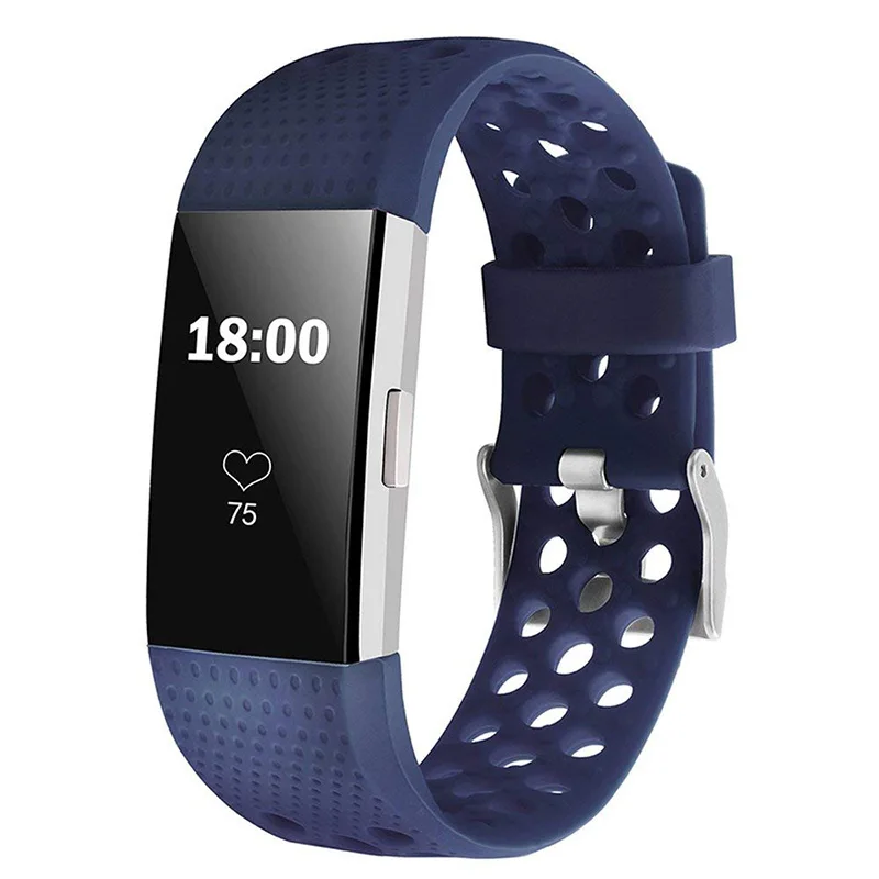 

for Fitbit Charge 2 Bands, Breathable Silicone Replacement Sport Bands with Air Holes for Fitbit Charge 2 Smartwatch Fitness, Multi-color optional or customized