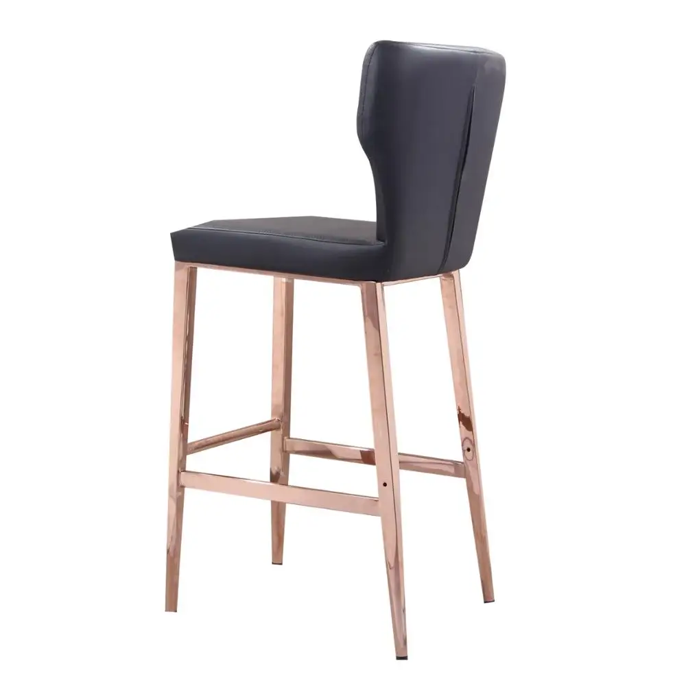 Fashion Top Grade Luxury Rose Gold Metal High Bar Stool Buy Rose Gold