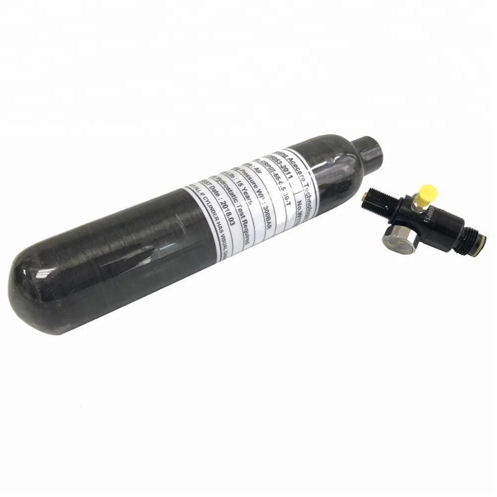 

High quality 0.5L carbon fiber pcp air bottle/paintball tank cylinder 300bar, Gray
