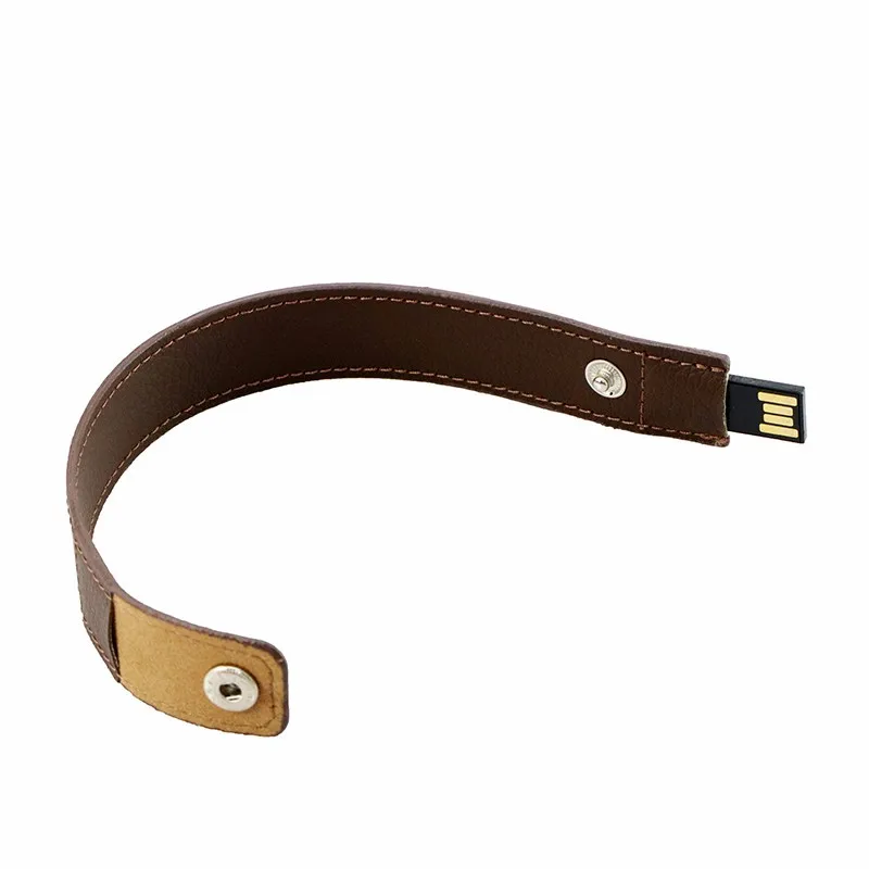 Full Capacity Flash Drive 64g Pen Drive Leather Wrist Band USB 16gb Flash Card 32gb Bracelet U Stick 8g Memory Disk - ANKUX.COM