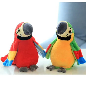 talking parrot stuffed animal