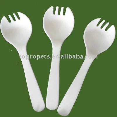 biodegradable cutlery,compostable taster spork,biodegradable tableware