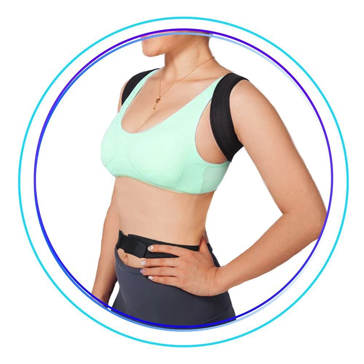 2019 Breathable Clavicle Chest Back Support back brace black Elastic Posture Corrector