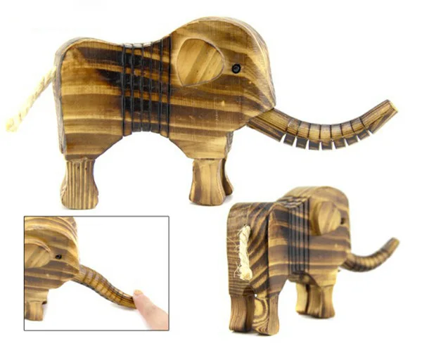 Caliente Buy Nueva madera Moda De Animales Elefante Madera Esculturas Juguetes Animales Madera elefante SVpzqUMGL