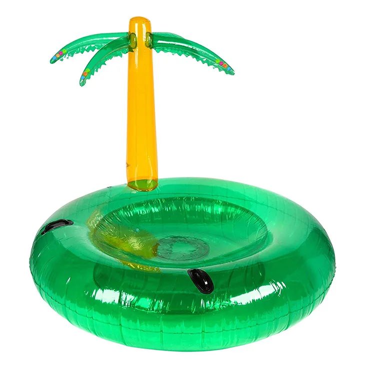Heavy Duty Vinyl Inflatable Palm Tree Pool Float Builtin Led Lights