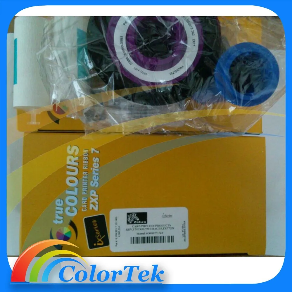 Zebra Zxp7 Series Printer Ymcko Ribbon 800077-742 Full Panel Color