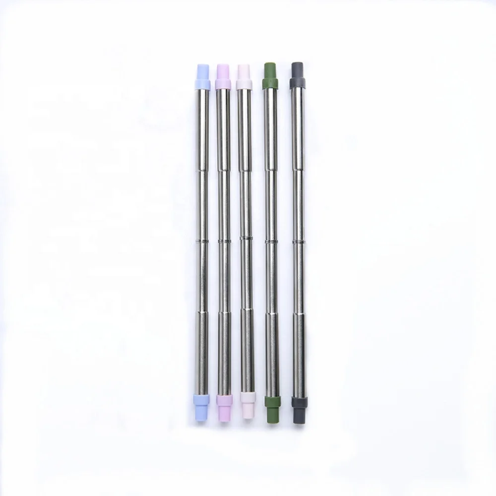 

New Design Collapsible Telescopic Stainless Steel Straw, 5 colors