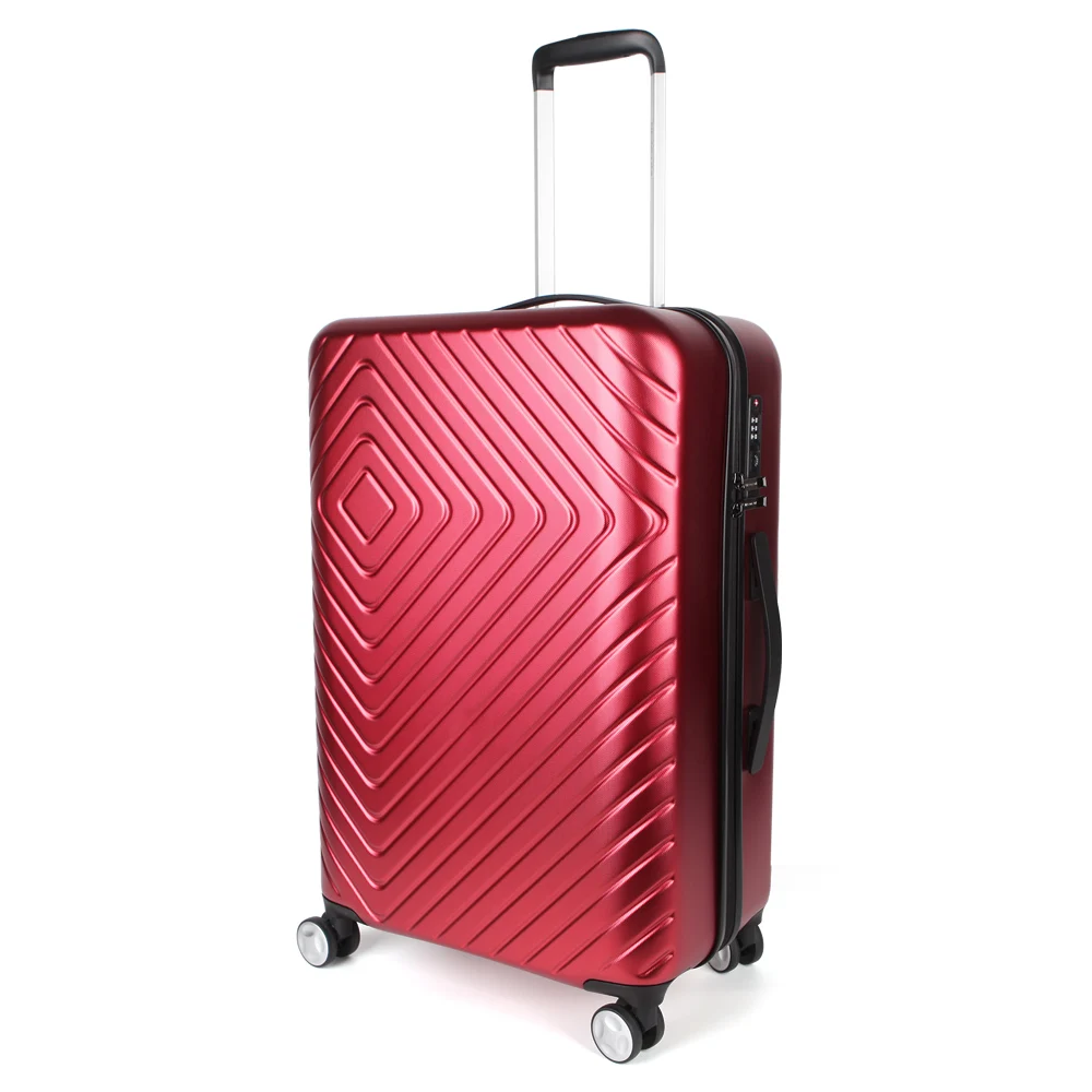 

Newcom Abs pc cabin luggage suitcase set with TSA lock, Black, red, blue