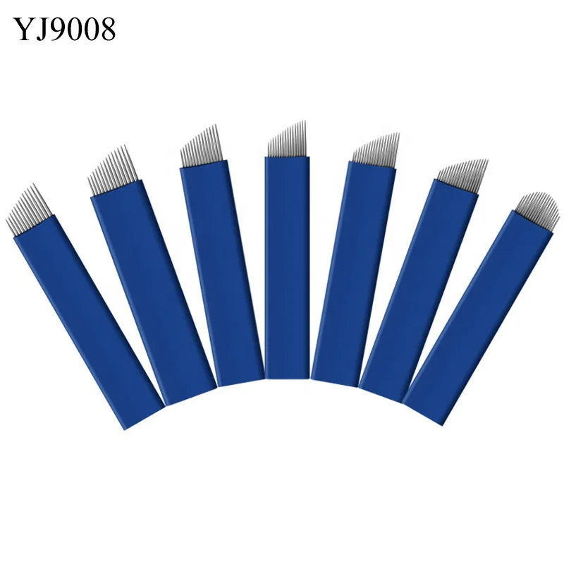 

Wholesale Microblading Needles High Quality Microblading Blade for Permanent Makeup Stable eyebrow tattoo needles, Blue