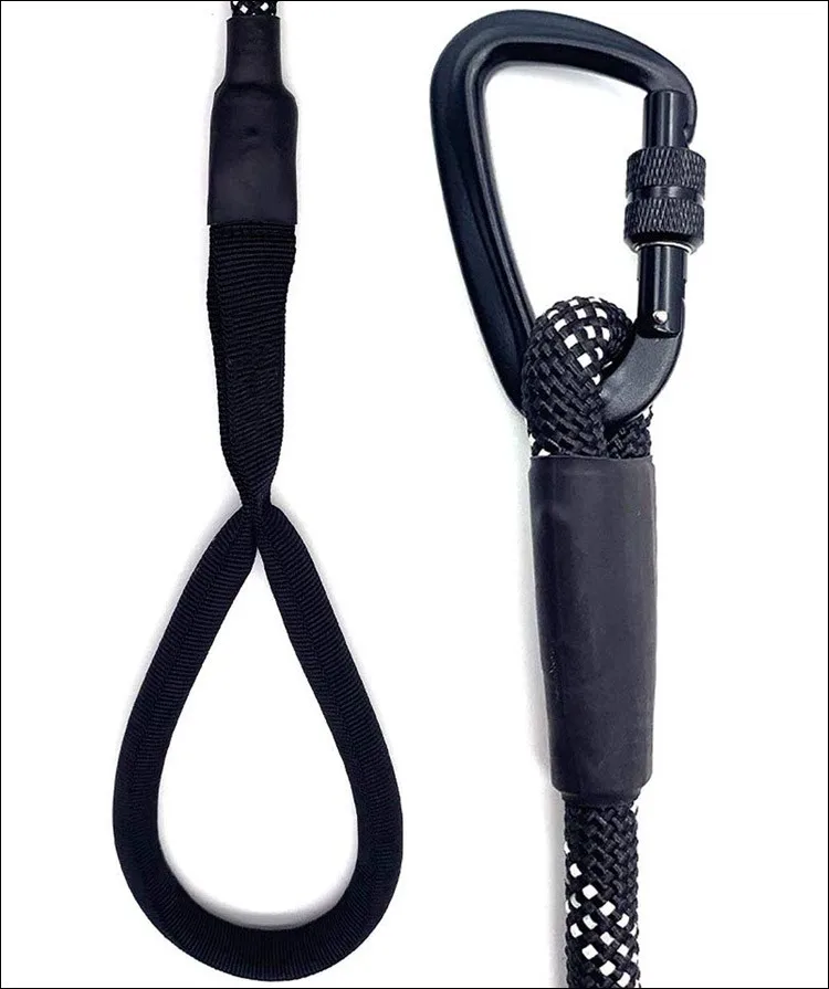 6 Ft Soft Double Handle Reflective Climbing Pet Lead Rope Dog Leash