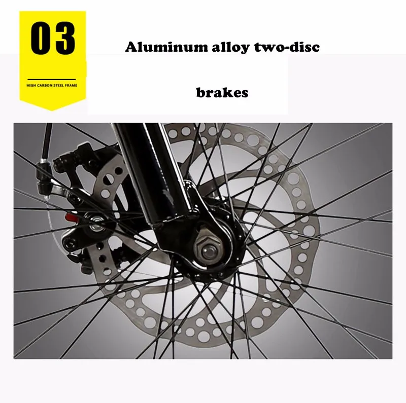 Factory Direct Mountain Bikes 20 Inch Double Disc Brake Speed Bike