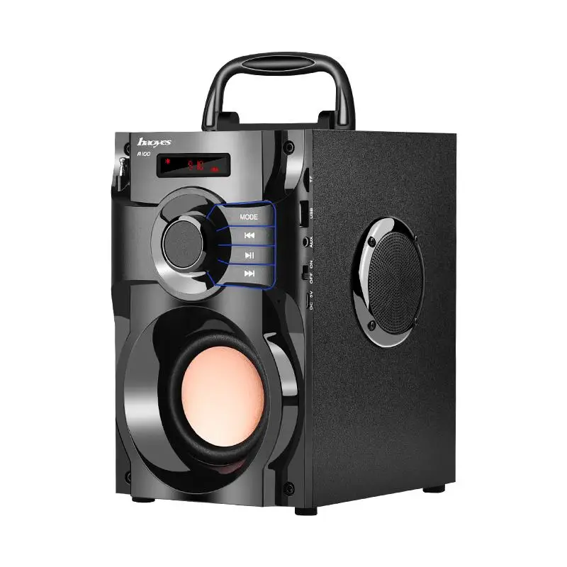 

New Portable 1800mAh Home Hifi Speaker Stereo Subwoofer Supports LCD Display FM Radio With Handle