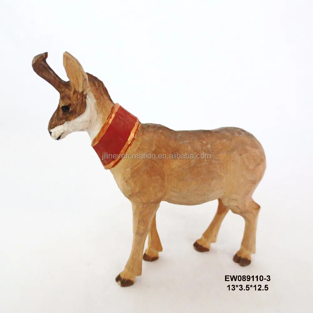  Wooden hadn carved sheep