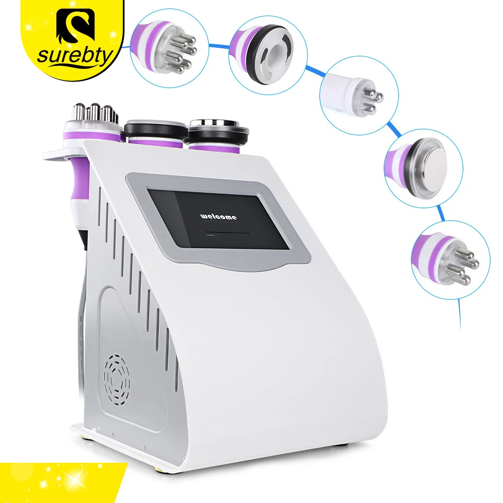 

NEW Machine Vacuum therapy cellulite 5 in 1 Ultrasonic Cavitation Radio Frequency rf Vacuum Slim Machine, White