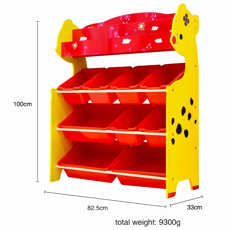 Onshine Wooden Book Storage Organizer 3 Layers Toy Popular Children Wooden Storage Organizer