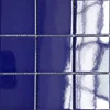 Dark blue broken glass mosaic tile art China round patterns shaped mirror mosaic tiles low price