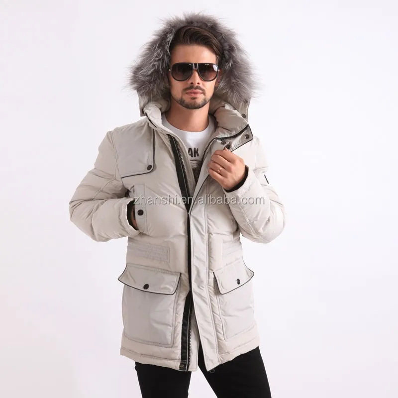 

Canada style rich gooes men's winter fur collar down jacket