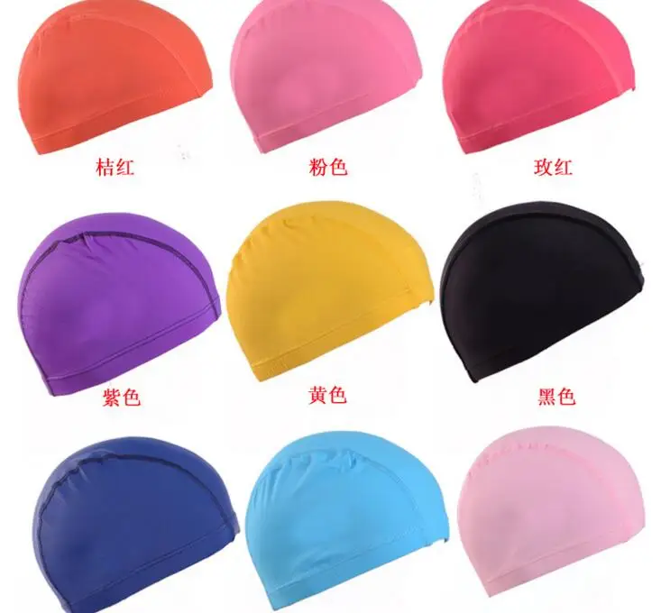 

lycra Waterproof Protect Ears Long Hair Sports Swim Pool Swimming Cap Hat For Men Women Adults, N/a