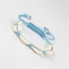 LS-D948 High Quality aqua cord cowrie shell charm bracelet , macrame handmade bracelet