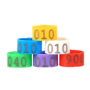 Image of Free Ship 10mm Rings For Birds Leg Plastic Open Type Buckle Chicken Duck Goose Digital Foot Ring Poultry Pigeon Leg Rings Number