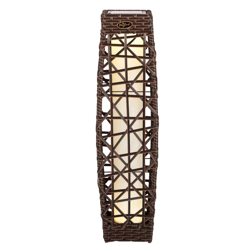 Large Outdoor Solar LED Rattan Lantern