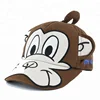 custom cute monkey patch embroidery kids baseball caps with ear