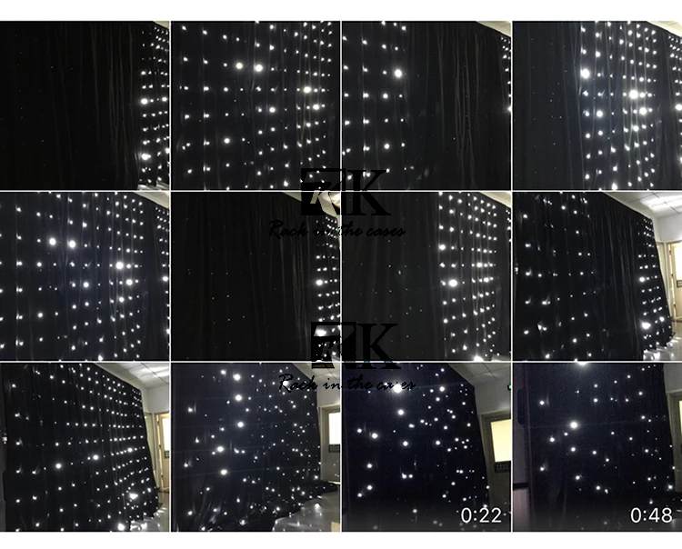 light up led star curtain stage backdrop wedding event decoration