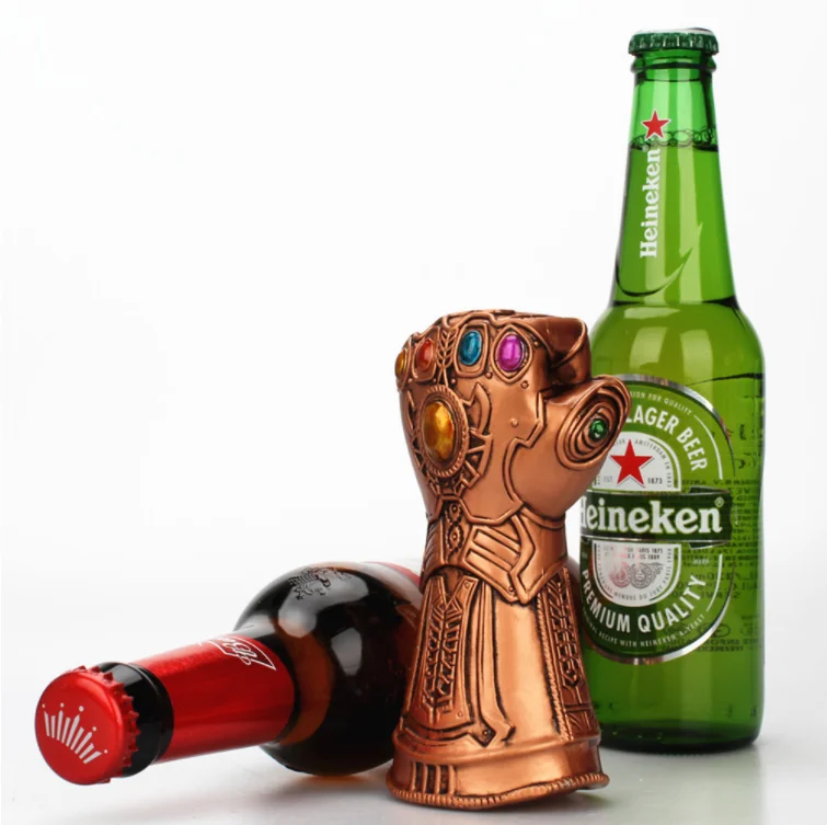 

Thanos Gauntlet Glove Wine Beer Bottle Opener Soda Glass Caps Remover Tool Handsome Fist Opener Bar Tools Home Use, As picture