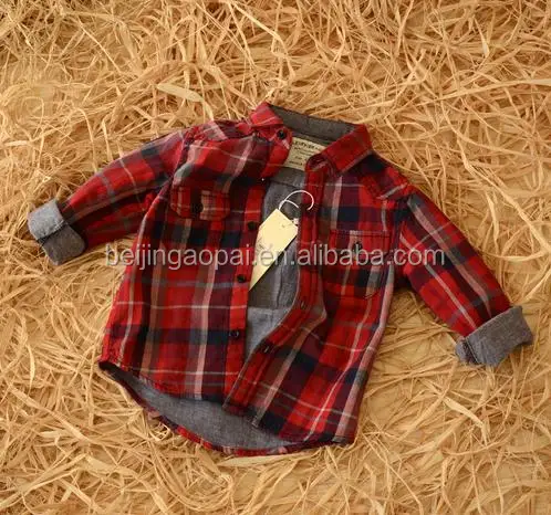 
Bulk wholesale kids clothing plaid formal and casual boys fancy shirts 