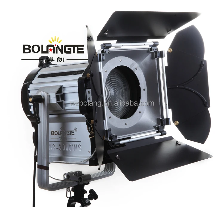 

Bolangte X3-3000s LED Fresnel spotlight TV Studio Photographic lighting wireless remote focusing 300W led video light, 3200k/5600k