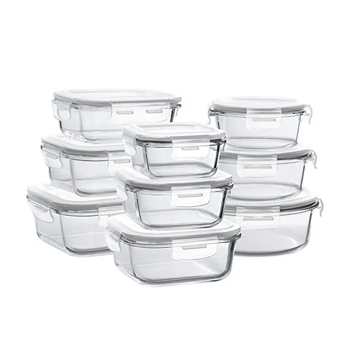 Hot Selling food storage glass meal prep containers for wholesales