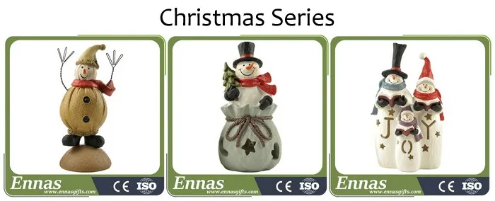 Resin decorative snowman figurine decoration for christmas
