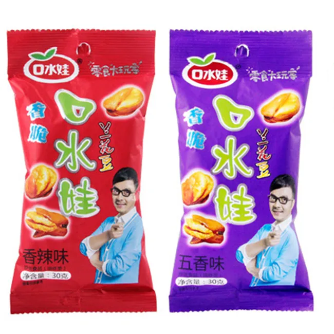
Wholesale healthy snacks fried broad bean beans spicy/spiced/sauce beef/ barbecue taste 