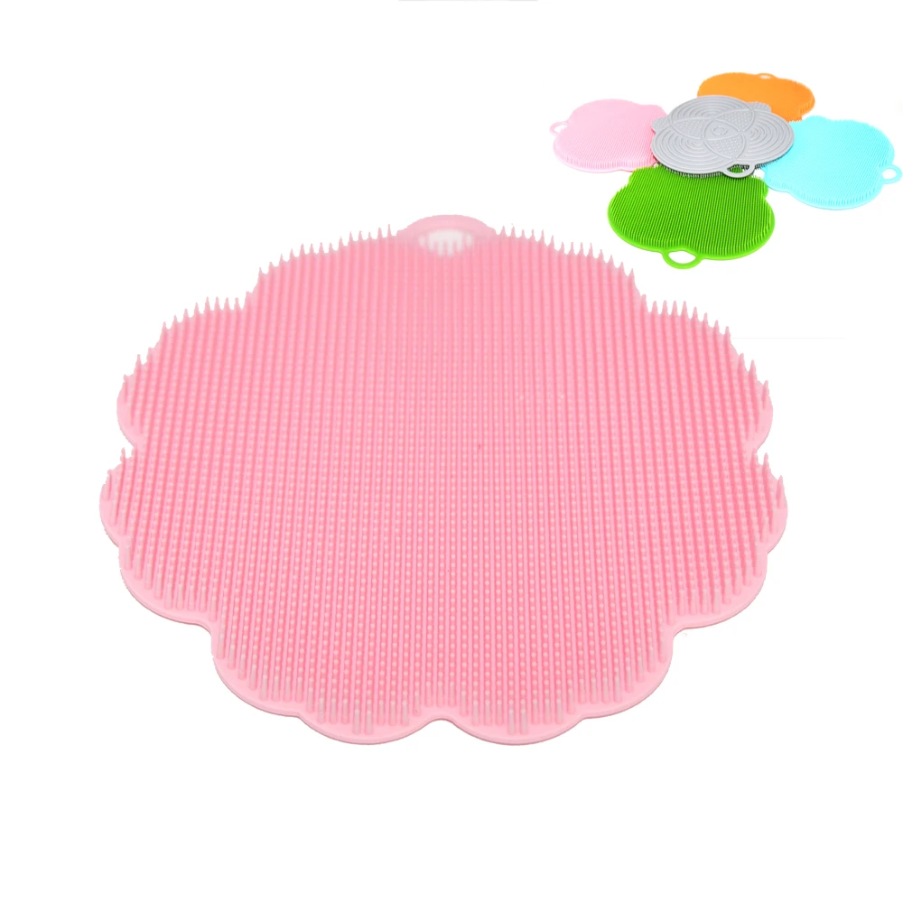 
Wholesale Non Stick Fruit Vegetable Washer Scrubber Glass Bottle Brush Pan Cleaner Silicone Dish Washing Sponge 