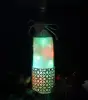 New fund sell like hot cakes with a printed pattern on a wine bottle glass Orange led light