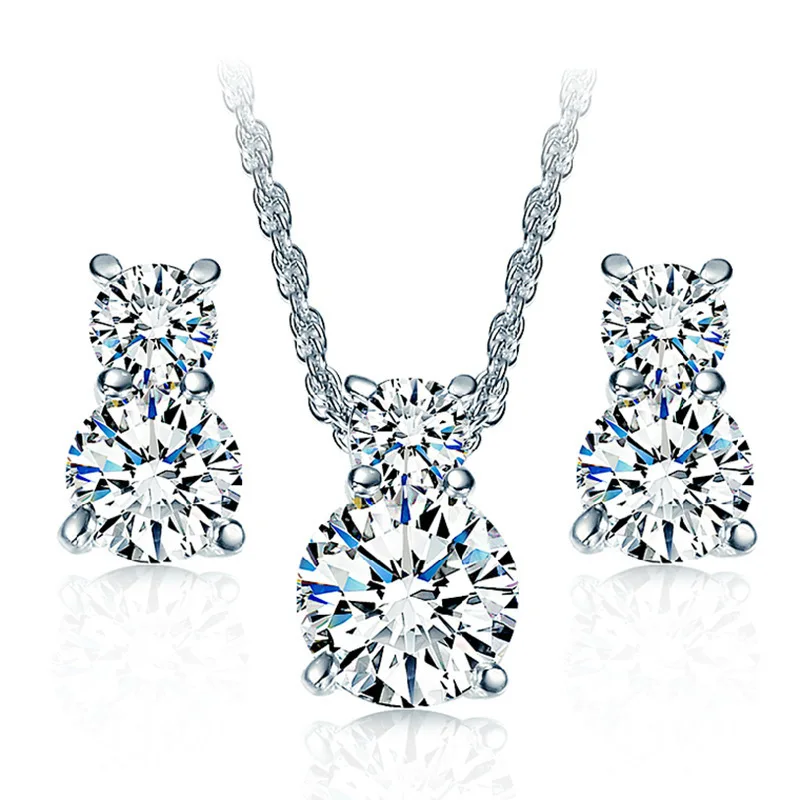 

Tryme Yiwu Fashion jewelry set CZ necklace earrings set for women wedding jewelry free shipping, N/a