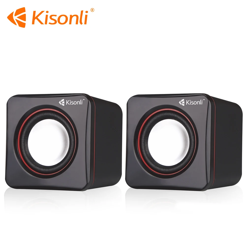 

Big Sound Woofer Cheap Computer Speakers USB Mini Plastic Sound Box V400, Black &orange