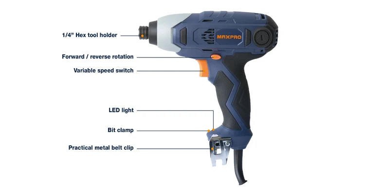 MAXPRO MPIS240V High Quality 240W Electric Screw Impact Driver